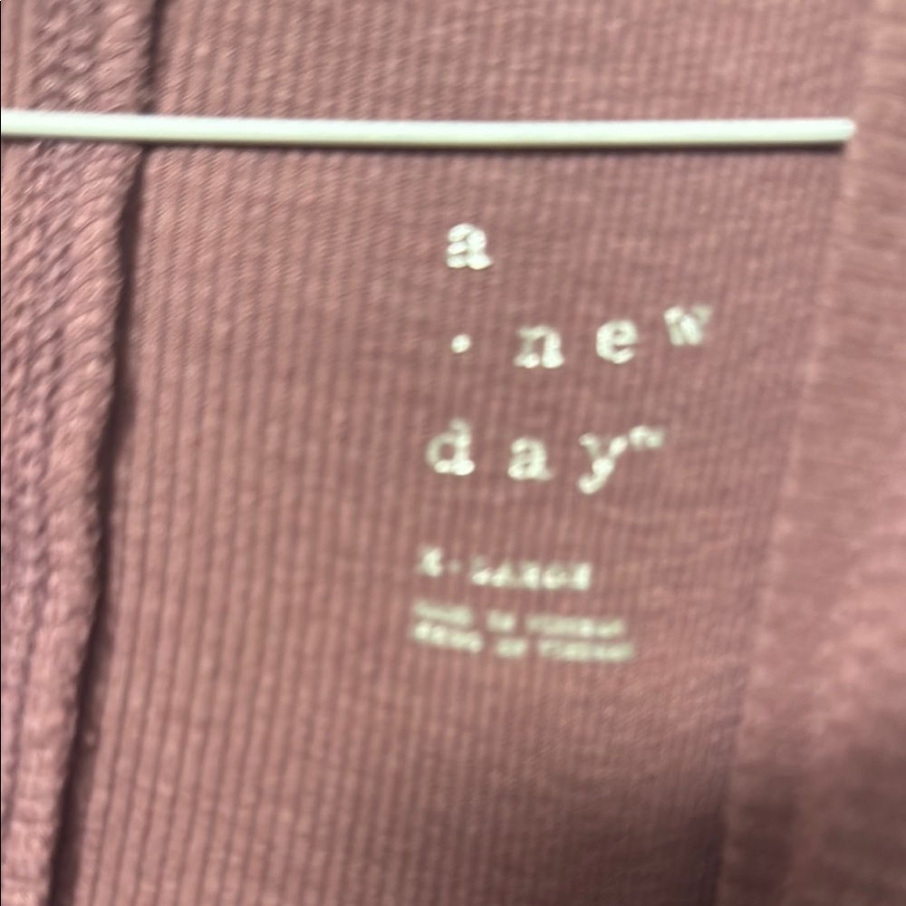 A New Day Women's Elbow Sleeve Mock Turtleneck Ribbed T-Shirt purple color - Picture 4 of 7